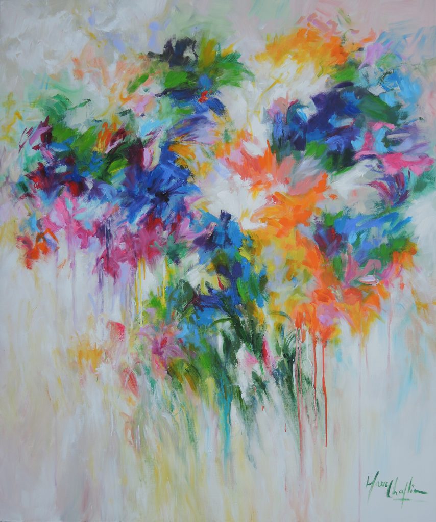 Tears of the garden, acrylique sur toile, 100x120cm