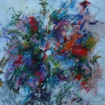 Le bouquet de Josephine, acrylique sur toile, 73x60cm, oeuvre