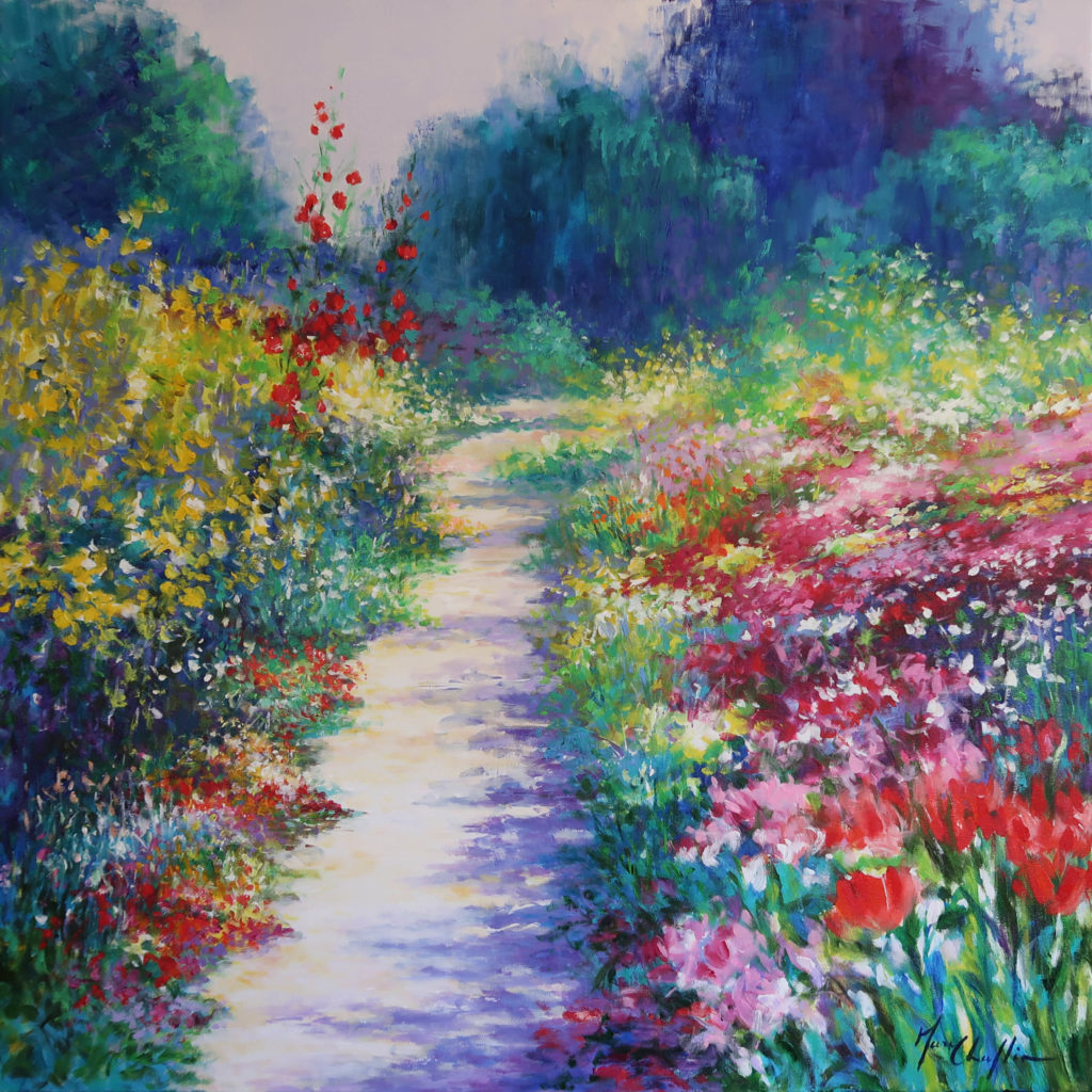 A sunny path at Monet's garden in Giverny Vendu