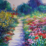 A sunny path at Monet's garden in Giverny Vendu